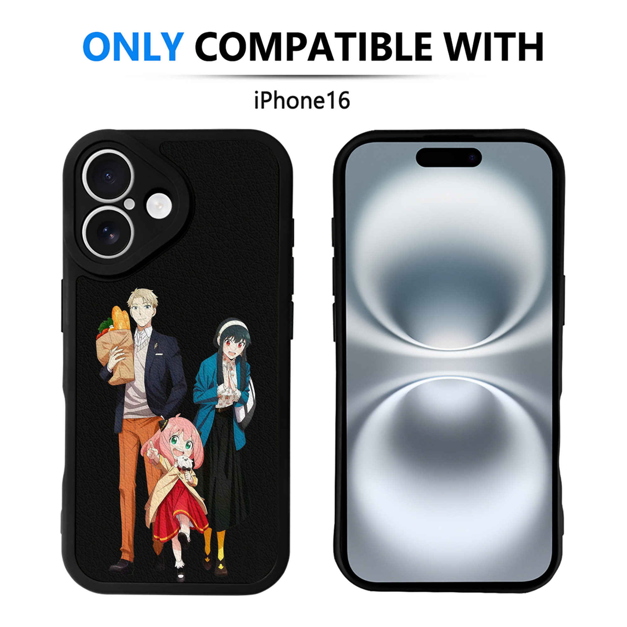 （画像用） SPY×FAMILY间谍家家酒 【iPhone 16シリーズ対応】シリコンスマホケース（レザー調） 材質：シリコン